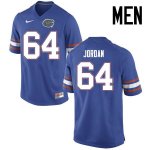 Men's Florida Gators #64 Tyler Jordan NCAA Nike Blue Authentic Stitched College Football Jersey AQB7362YZ